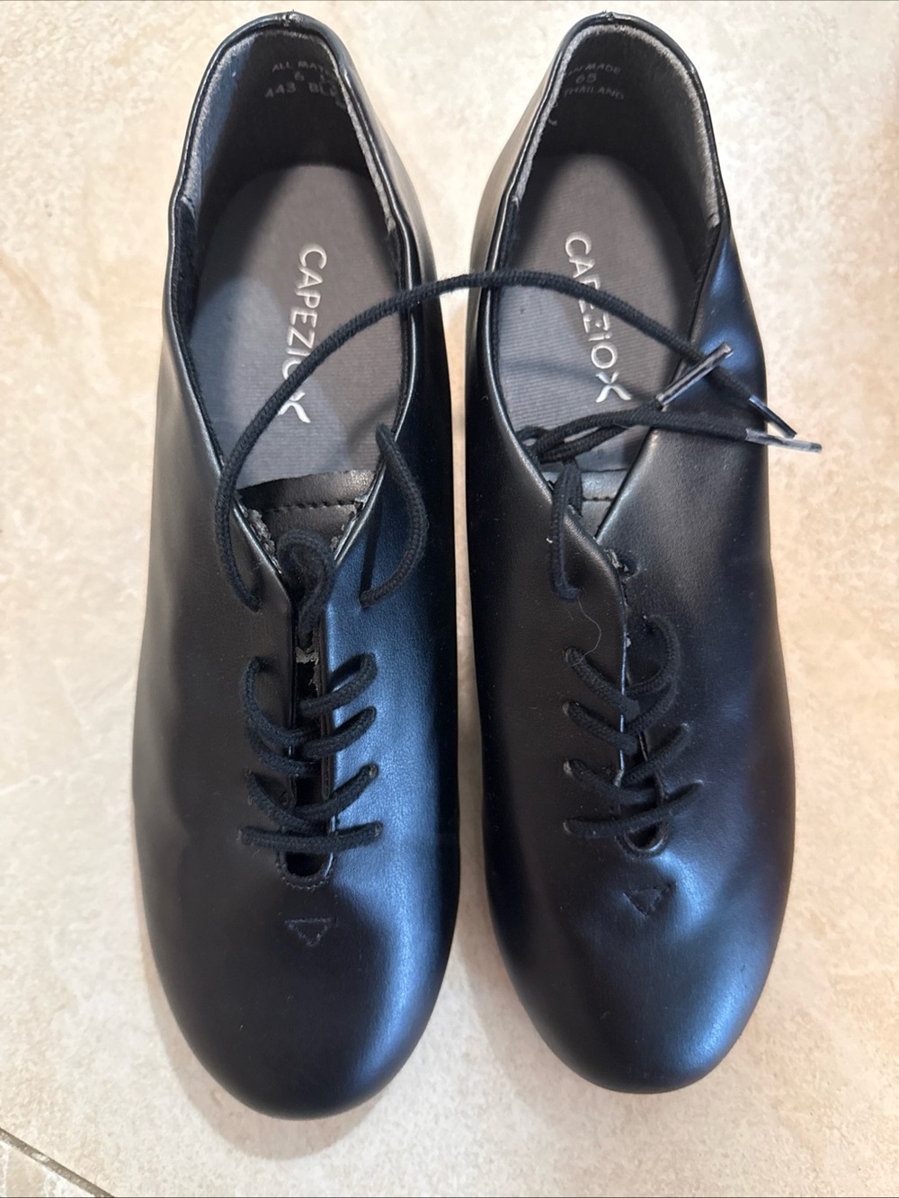 Men’s Capezio Black Lace-Up Jazz Flats size m 6.5